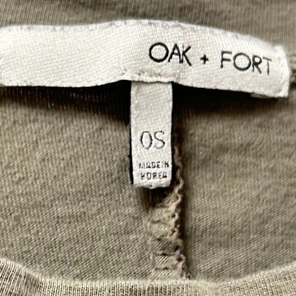 OAK + FORT Flared Wrap Knot Crop Top Green - O/S - Picture 6 of 14